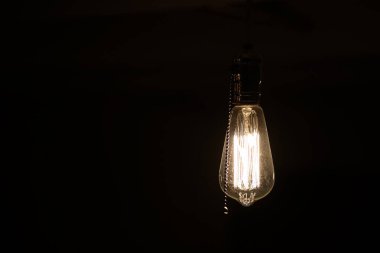 Tungsten filamentli lambalar. Edison'un ampulü. Filament fila
