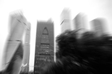 İş Merkezi ile yüksek gökdelenler