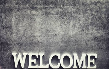 Arka plan konsepti. Yazı Koyu bir arkaplanda Hoşgeldiniz.