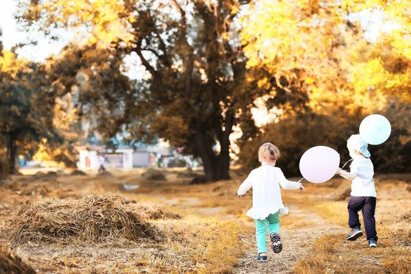 Küçük çocuk bir parkta yürüyüş — Stok fotoğraf