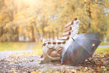 Parkta sonbahar arka plan