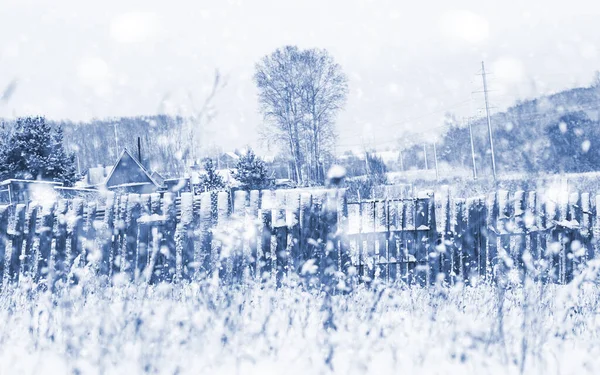 Landschaft am Wintertag — Stockfoto