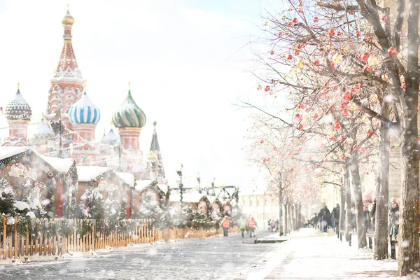 Winter landscape in the Russian capital Moscow — Stock Photo, Image