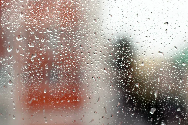 Gotas de vidro cidade — Fotografia de Stock