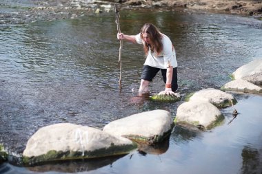 Bir İskandinav biri etnik giysiler