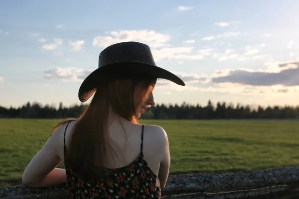 Cowgirl hoed natuur — Stockfoto