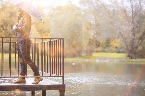 Sfondo autunnale nel parco — Foto Stock