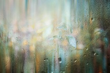 Park arka plan Sonbahar yağmur