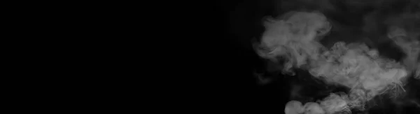 Fehér füst a fekete háttér. Textúra a füst. Klubok, wh — Stock Fotó