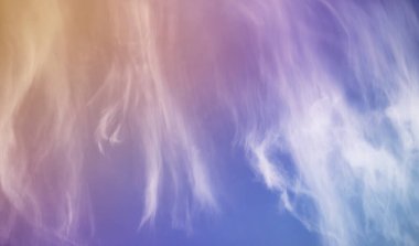 Beyaz bir gökyüzünde bulutlar