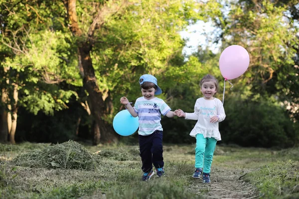 Küçük çocuk bir parkta yürüyüş — Stok fotoğraf