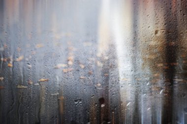 Park arka plan Sonbahar yağmur