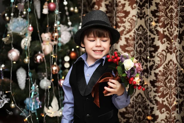 New Year's atmosphere at home for children — Stock Photo, Image