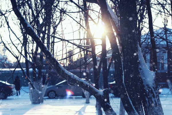 Città sentiero inverno — Foto Stock