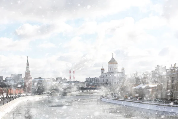 Winter landscape in the Russian capital Moscow — Stock Photo, Image