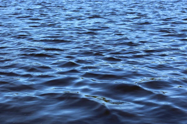 Tmavá Textura Vlnky Jezero — Stock fotografie