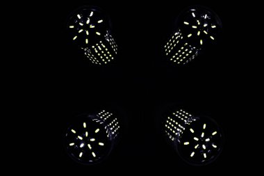 Lamba LED öğeleri. Diyotlar lambalı. Birçok parlak ışıklar 