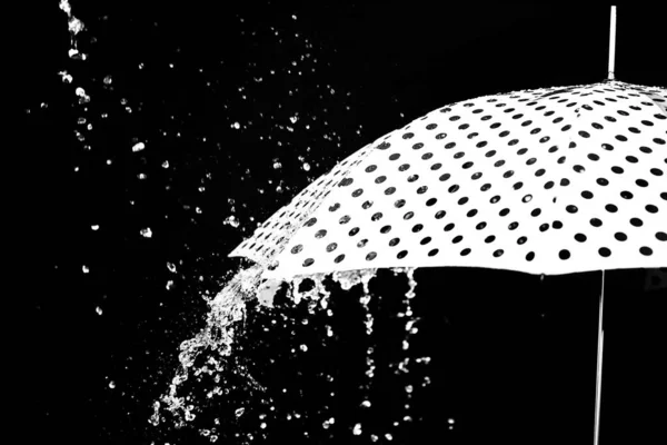 Deszcz Parasol Kropla Białym Tle — Zdjęcie stockowe