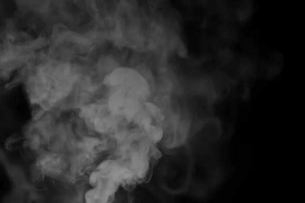 White smoke on a black background. Texture of smoke. Clubs of wh — Stock Photo, Image