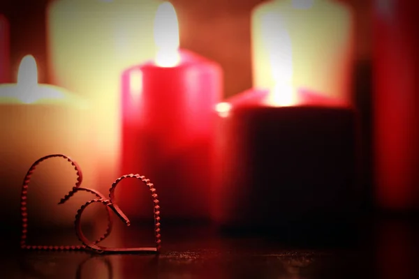 Love shape candle — Stock Photo, Image