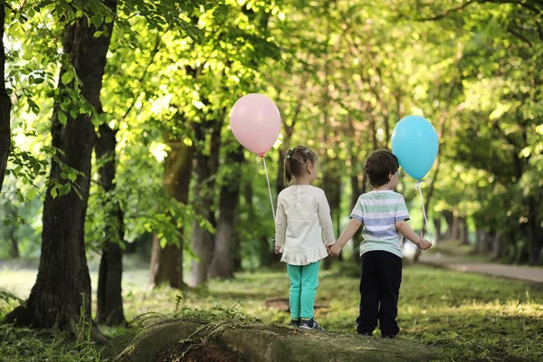 Küçük çocuk bir parkta yürüyüş — Stok fotoğraf