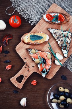 Farklı dolguları ile çeşitli sandviç