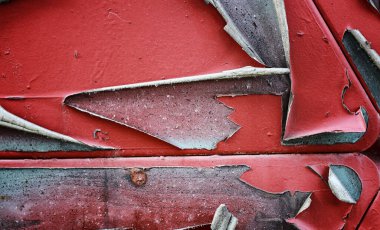 Doku metalik. Sanayi kökenli bir eski paslı