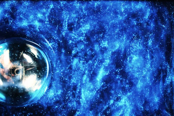 Всесвіт у далекій галактиці з туманностями та зірками — стокове фото