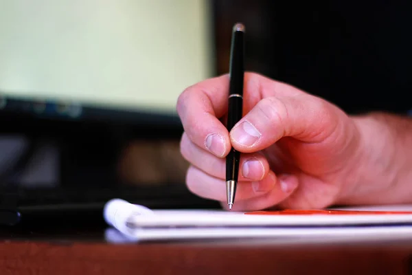 Hand write pen paper — Stock Photo, Image