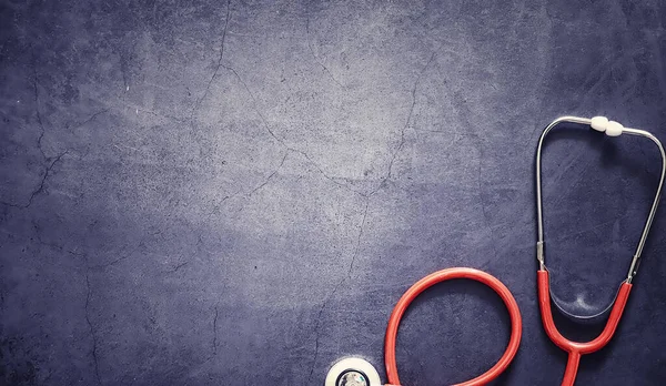 Concepção Médica Fundo Mesa Cardiologista Estetoscópio Medicamento São Prescritos Pelo — Fotografia de Stock