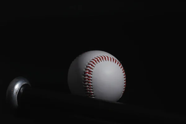 Amerikan Geleneksel Spor Oyunu Beyzbol Kavram Beyzbol Topu Sopalar Masada — Stok fotoğraf
