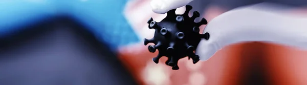 Una Pandemia Neumonía Todo Mundo Virus Animales Modelo Molécula Coronovirus —  Fotos de Stock