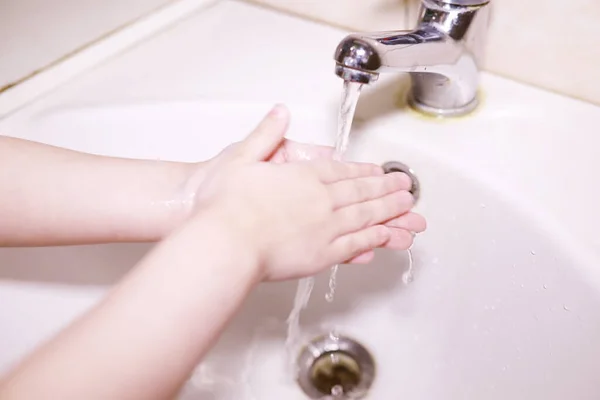 Reglas Higiene Lavarse Las Manos Antes Las Comidas Tratamiento Antibacteriano — Foto de Stock