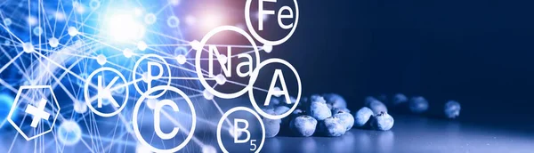 블루베리에 떨어진다 블루베리 배경에 텍스트 있습니다 채식의 개념입니다 블루베리 베리의 — 스톡 사진
