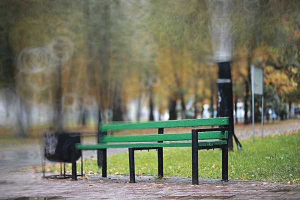 Automne Pluie Backgroun Dans Parc Pendant — Photo