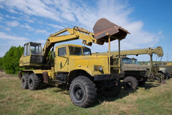 Uralte Militärtechnik Sowjetische Militärmaschinen Alter Bagger — Stockfoto