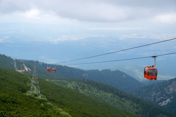 Gondola lift in the mountain.