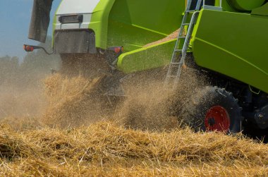 arka plan reaper bir buğday tarlası hasat