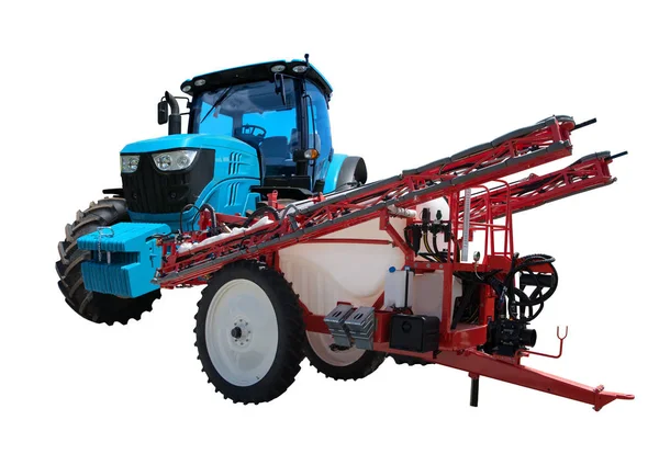 Tractor agrícola y pulverizadores arrastrados tractor —  Fotos de Stock