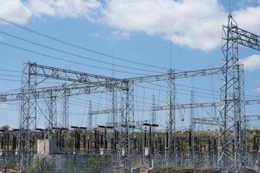 Elektrik santrali. Elektrik alt istasyonu.