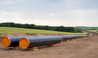 Balkan Akımı doğalgaz boru hattı için inşaat çalışmaları.