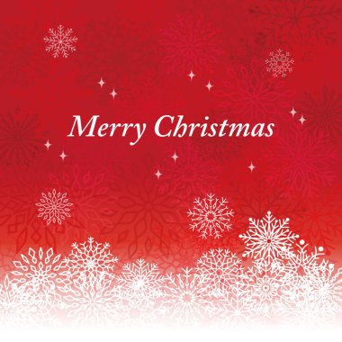 Şık kar taneleri resimli Noel kartı