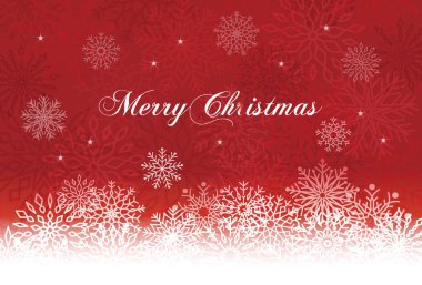 Şık kar taneleri resimli Noel kartı