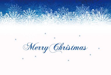 Şık kar taneleri resimli Noel kartı