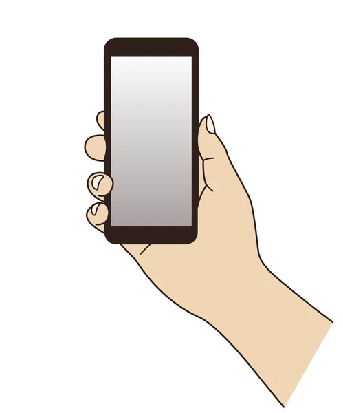 Holding Using Cell Phone Hand Graphic Element — Stock Vector