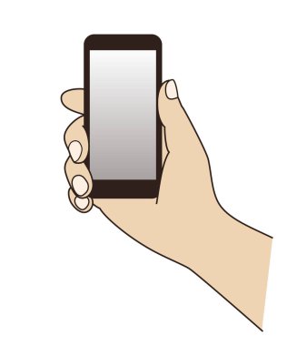 Cep telefonu (cep telefonu) elinizde, grafik ögesi