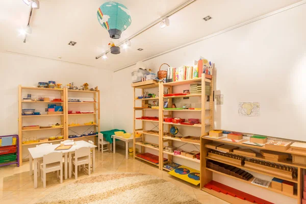 Kleuterschool Preschool Klas Interieur Art Kamer Voor Onderwijs Kinder Creativiteit — Stockfoto