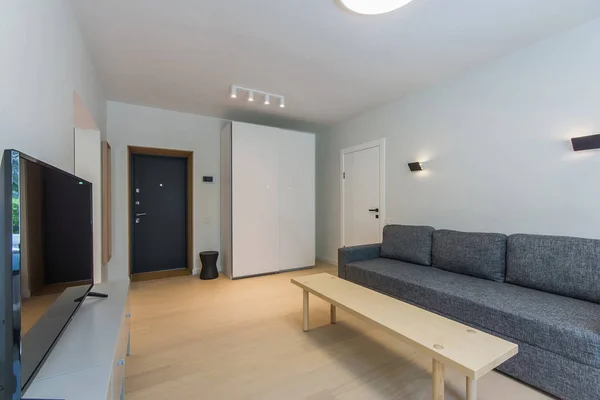Modernt Vardagsrum Liten Lägenhet — Stockfoto