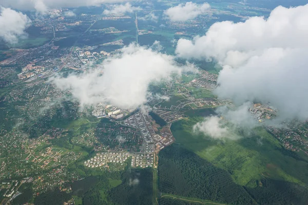 モスクワ地域の住宅地の航空写真 — ストック写真