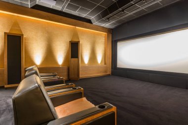 Lüks Ev Sineması Tasarım. Ev Sineması Odası. Özel Gösterim Roo